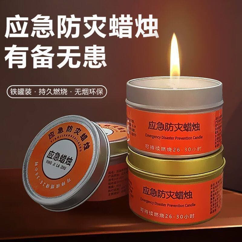Emergency Disaster Prevention Candles, Odorless, Outdoor Household Power Outage Lighting, Long-Lasting, Flame-Resistant, Environmentally Friendly and Safe