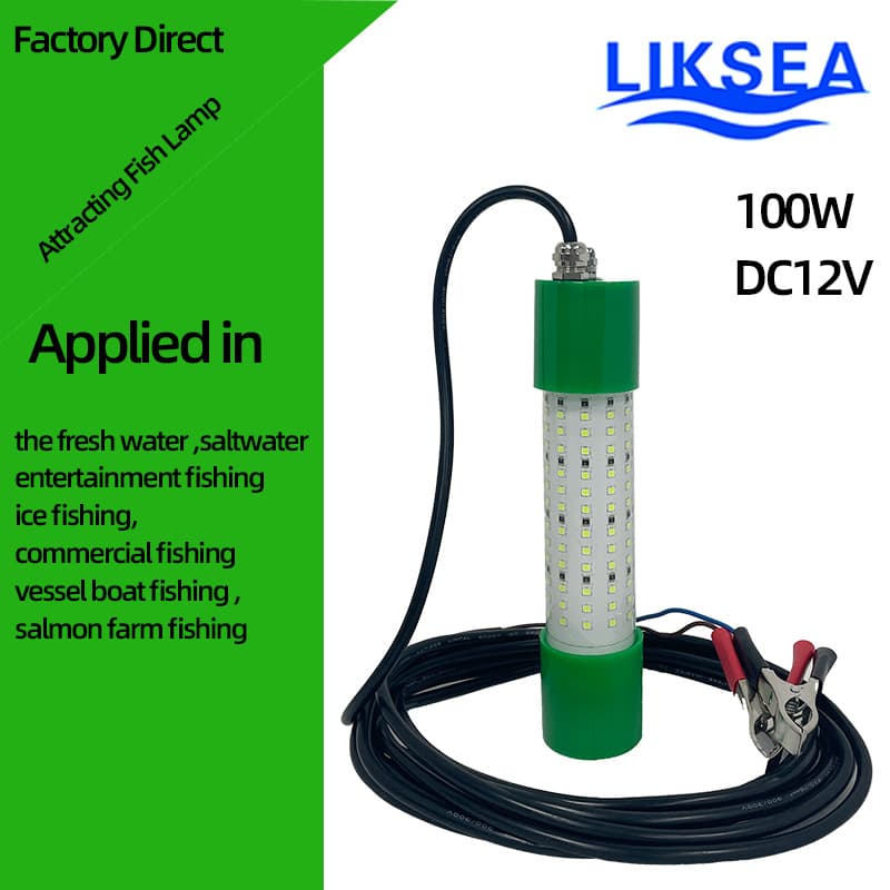 LED Underwater Fish Attracting Light White Light Fishing Light High Brightness Green Light Luring Fish Lamp