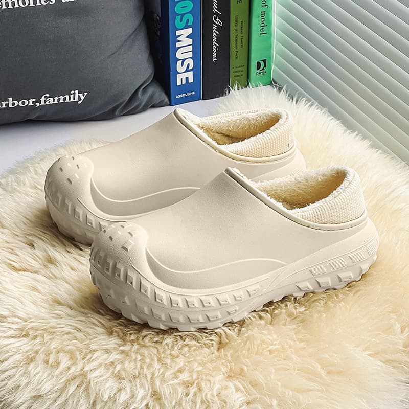 2023 winter new style thickened height-increasing cotton shoes, marshmallow feel anti-slip niche fleece-lined outdoor cotton slippers men's shoes warm