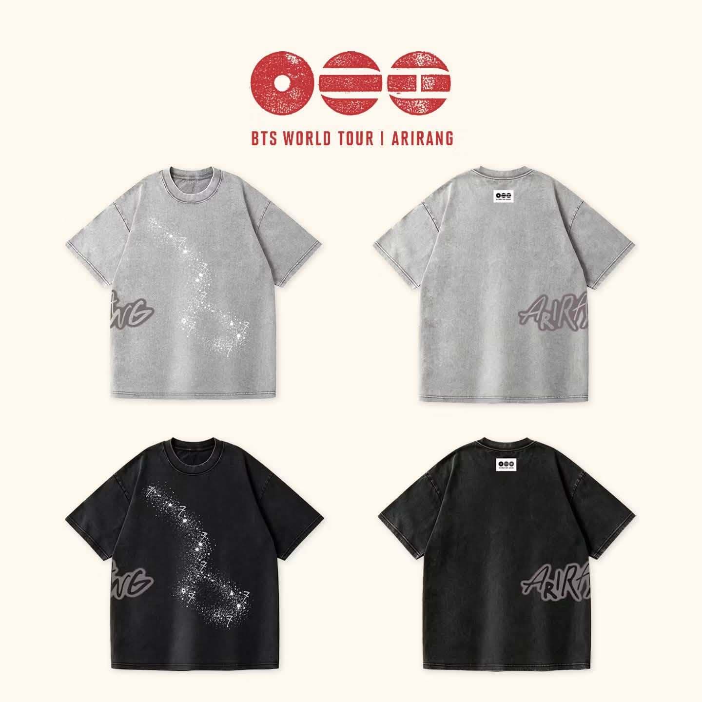 Apparel Factory Boy Group Same Style Tour Star Print Washed Distressed Women's T-Shirt ARMY Fan Support