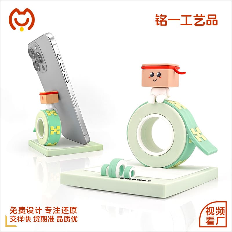 Custom Cultural Tourism Souvenir Phone Stand Museum Promotional Small Gift PVC Soft Silicone Cartoon Figure Phone Holder