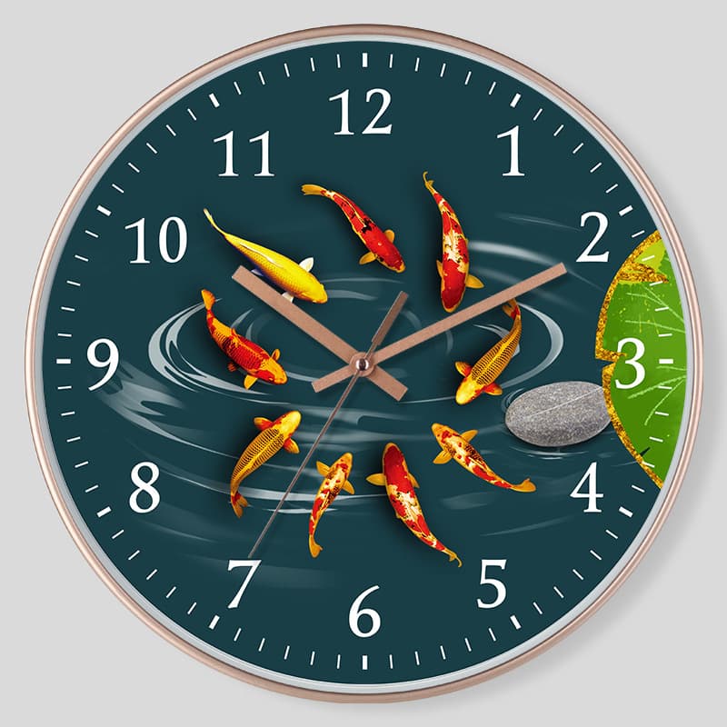 12 Inch 30cm Simple Home Silent Wall Clock Living Room Light Luxury Clock Wall Free Punch Creative Clock Wholesale