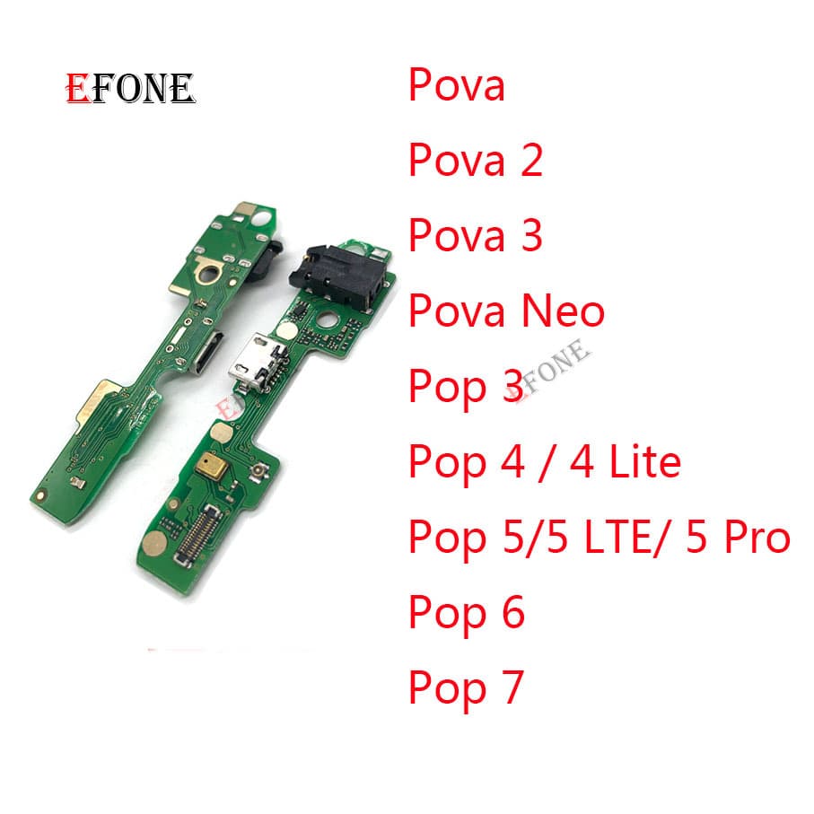Charging Port Flex Cable for Tecno Pova Pouvoir Pop 2 3 2F 5 6 Pro Plus Neo