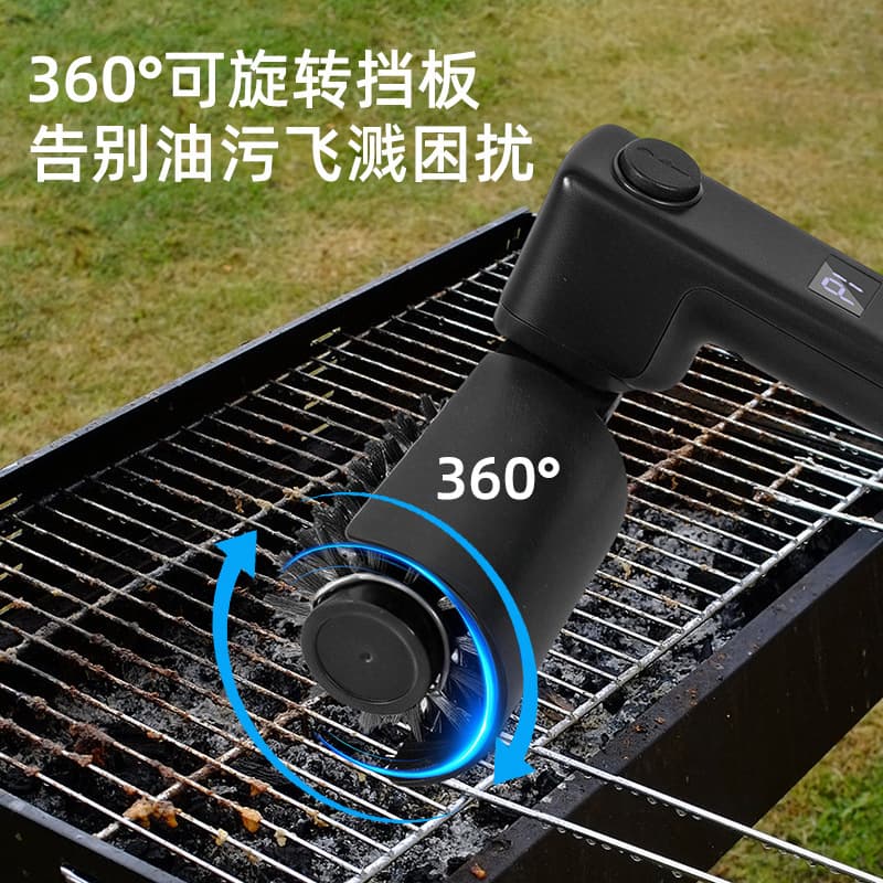 Cross-border new electric barbecue brush heavy oil stain barbecue brush rotating roller barbecue brush oven grill mesh grill cleaner
