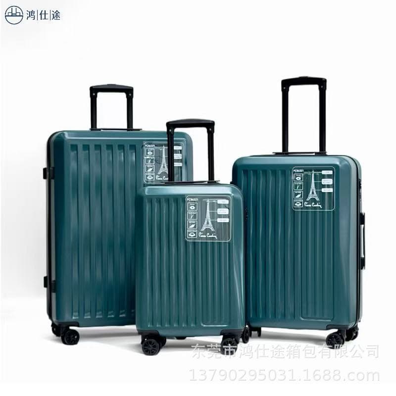 Foreign Trade Cross-Border Three-Piece Suitcase Simple Striped Trolley Suitcase Set Corporate Event Gift Suitcase