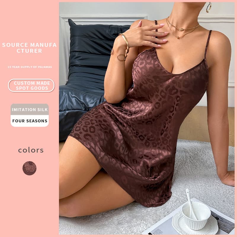 New Cross-Border Sexy Camisole Nightgown Summer Comfortable Dress Breathable Pajamas Plus Size Women's Loungewear