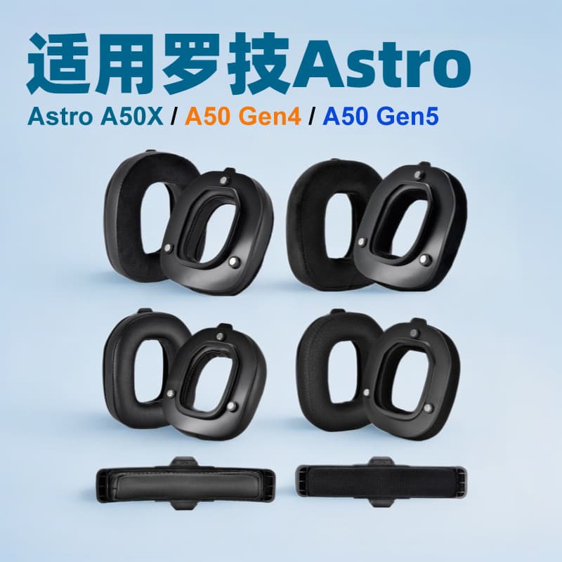 1. Compatible with Logitech Astro A50X Gen4 Gen5 4th and 5th Generation Ear Pads, Magnetic Ear Pads with Clips