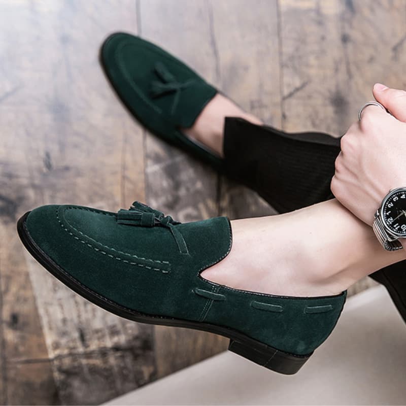 Large size lazy one-leg soft-soled British-style casual leather shoes men's shoes foreign trade loafers autumn slip-on beanie shoes