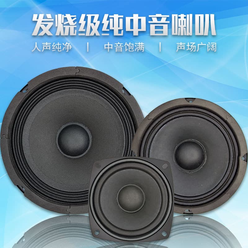 Fever Grade 4 Inch 5 Inch 6.5 Inch Pure Mid-Range Speaker HiFi High-Fidelity Audio Modified Mid-Range Vocal Speaker