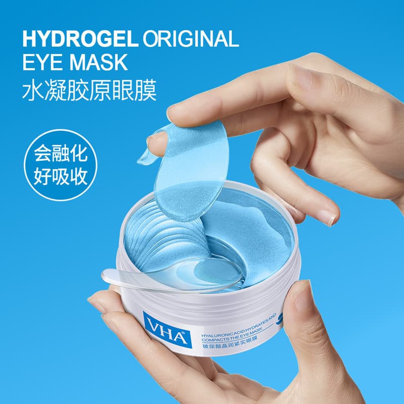 VHA Hyaluronic Acid Crystal Firming Eye Mask Gentle Moisturizing Eye Hydrating Eye Mask Pads Eye Care Wholesale