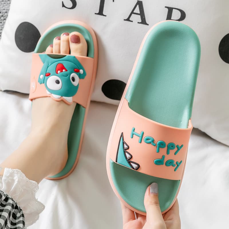 Family Matching Indoor Slip-resistant Slippers Breathable PVC Material Cute Princess Design for Children And Adults