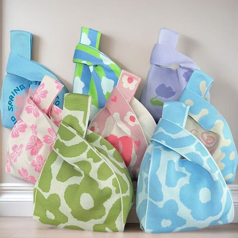 Knitted bag wedding candy empty bag female bridesmaid practical small gift wedding wedding niche gift box portable bag