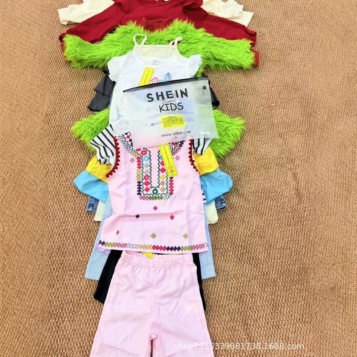 2026 Spring/Summer SHEIN KIDS Export Children's Clothing Boys and Girls Sets Dresses Shirts European and American Mixed Styles