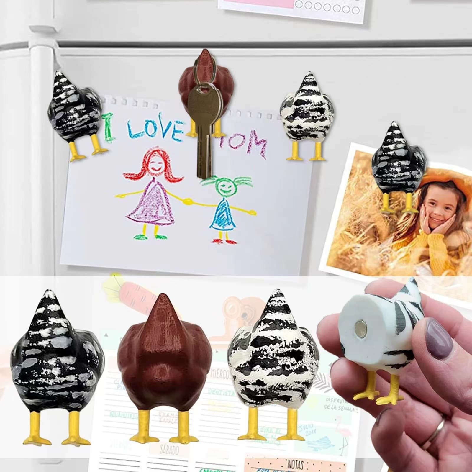 Amazon Hot Seller Funny Chicken Butt Magnet Fridge Sticker, Prank Design Creative Personalized Decorative Ornament