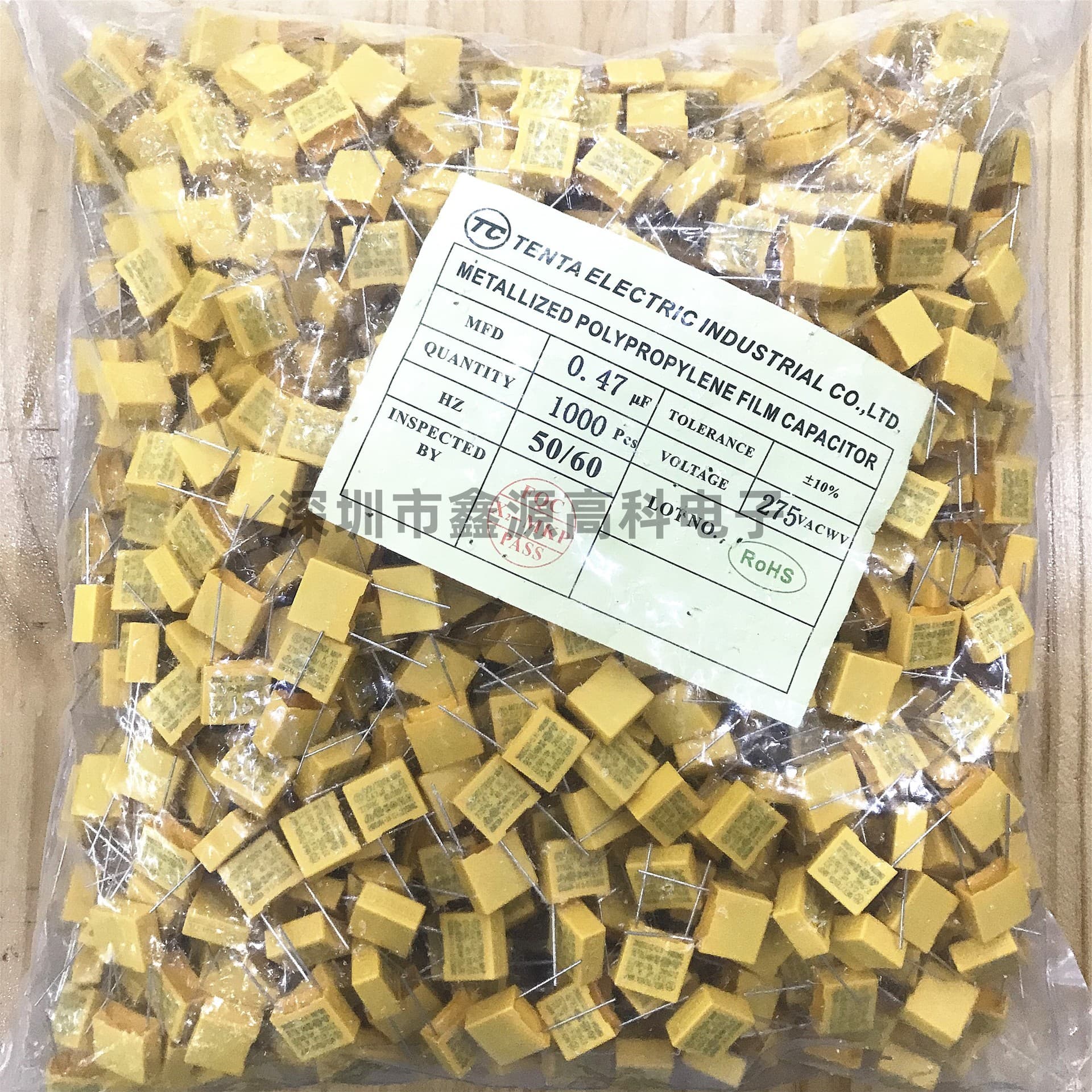 Safety X2 Capacitor 0.47UF 275VAC Pin Spacing 10mm 474K 275V 10% Tolerance MKP Through-Hole New