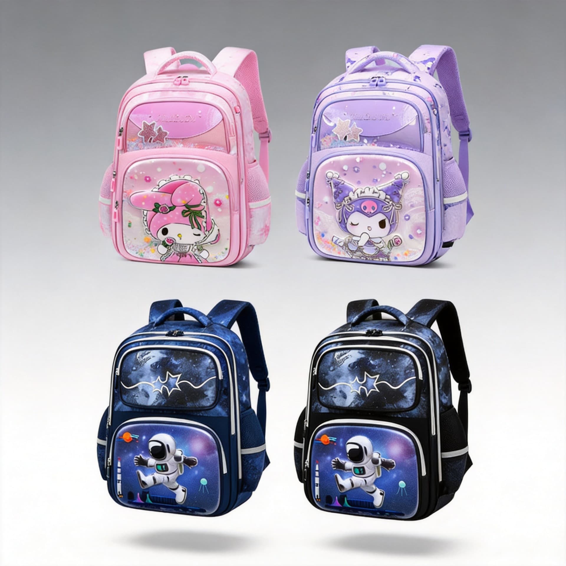 Cross-border schoolbags for primary school students in grades 3-6 cartoon cute boys and girls backpacks to reduce the burden of children's backpacks