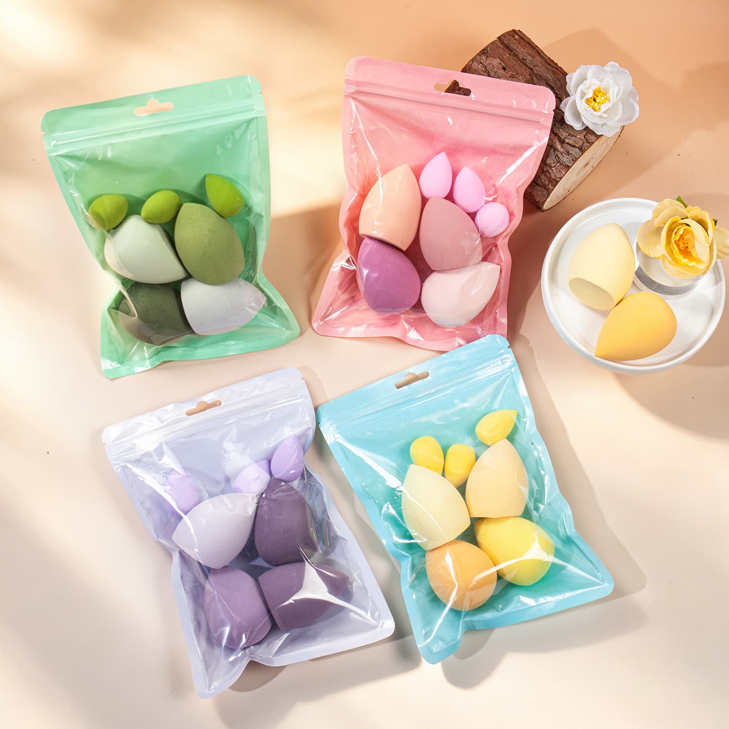 Makeup Sponge Set - Non-Absorbent, Wet and Dry Use, Cosmetic Makeup Tool, Sponge Puff, Beauty Blender Set