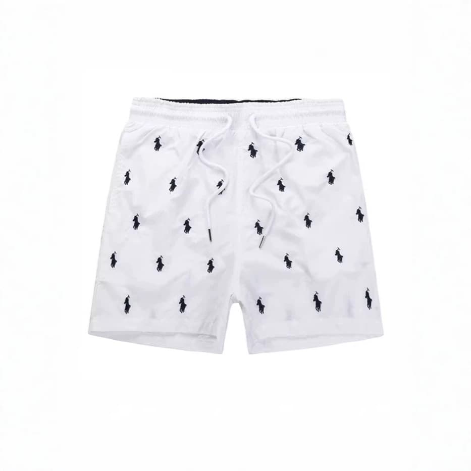 Polo Pony Logo Beach Shorts Men's Summer Quick-Dry Casual Shorts Drawstring Five-Point Shorts Export Men's Clothing