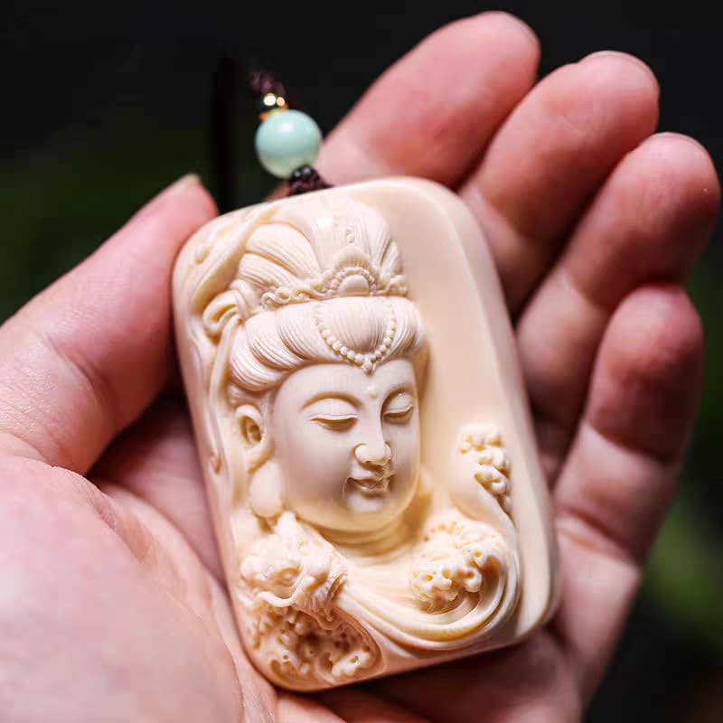 Bodhi Fruit Subduing the Dragon Guanyin Tag Carved Crafts Tathagata Buddha Lucky Pixiu Pendant Gift Pendant