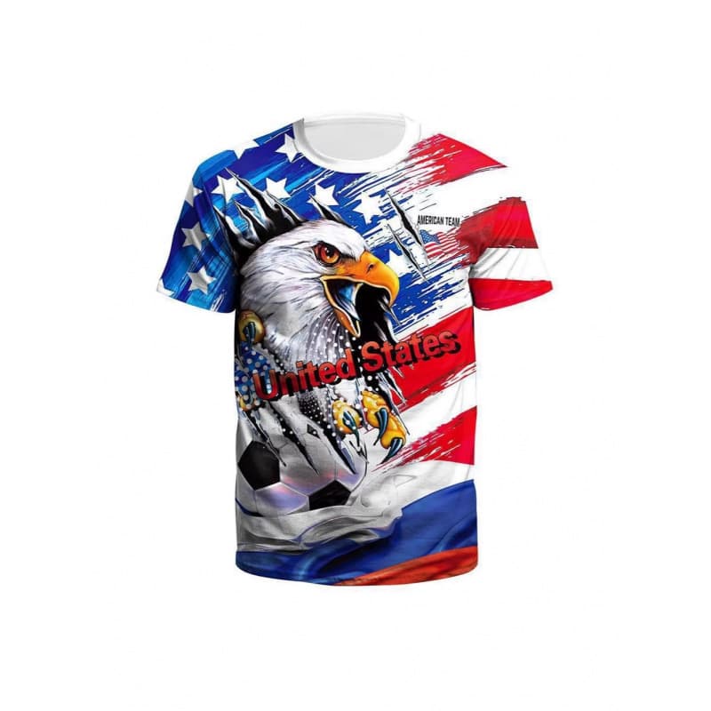 26 Styles Cross-Border World Cup Printed T-Shirts for Men and Women, Casual Sports Round-Neck Short-Sleeve Shirts with Multi-Country Designs for Fans' Daily Wear