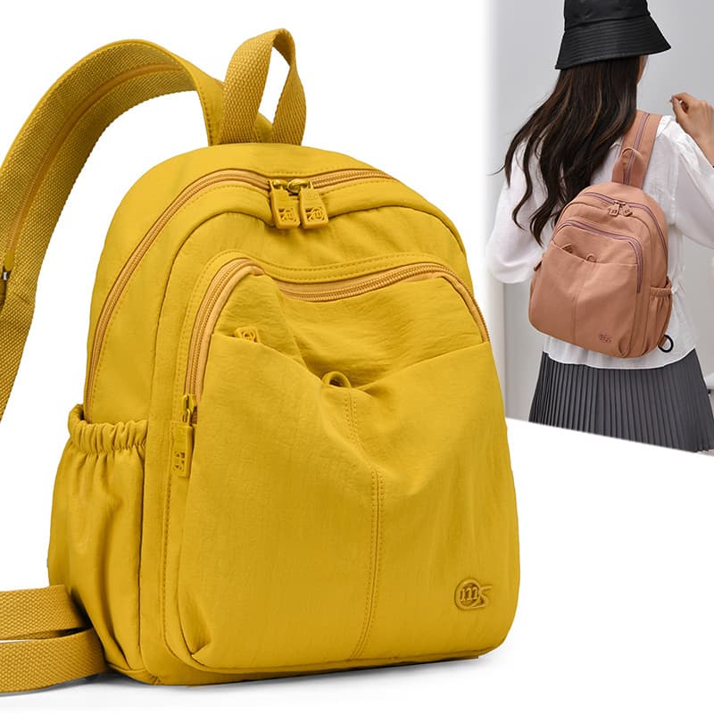 Masha Family 2026 New Korean Style Lightweight Nylon Backpack, Casual Waterproof Versatile Travel Backpack and Crossbody Bag for Women