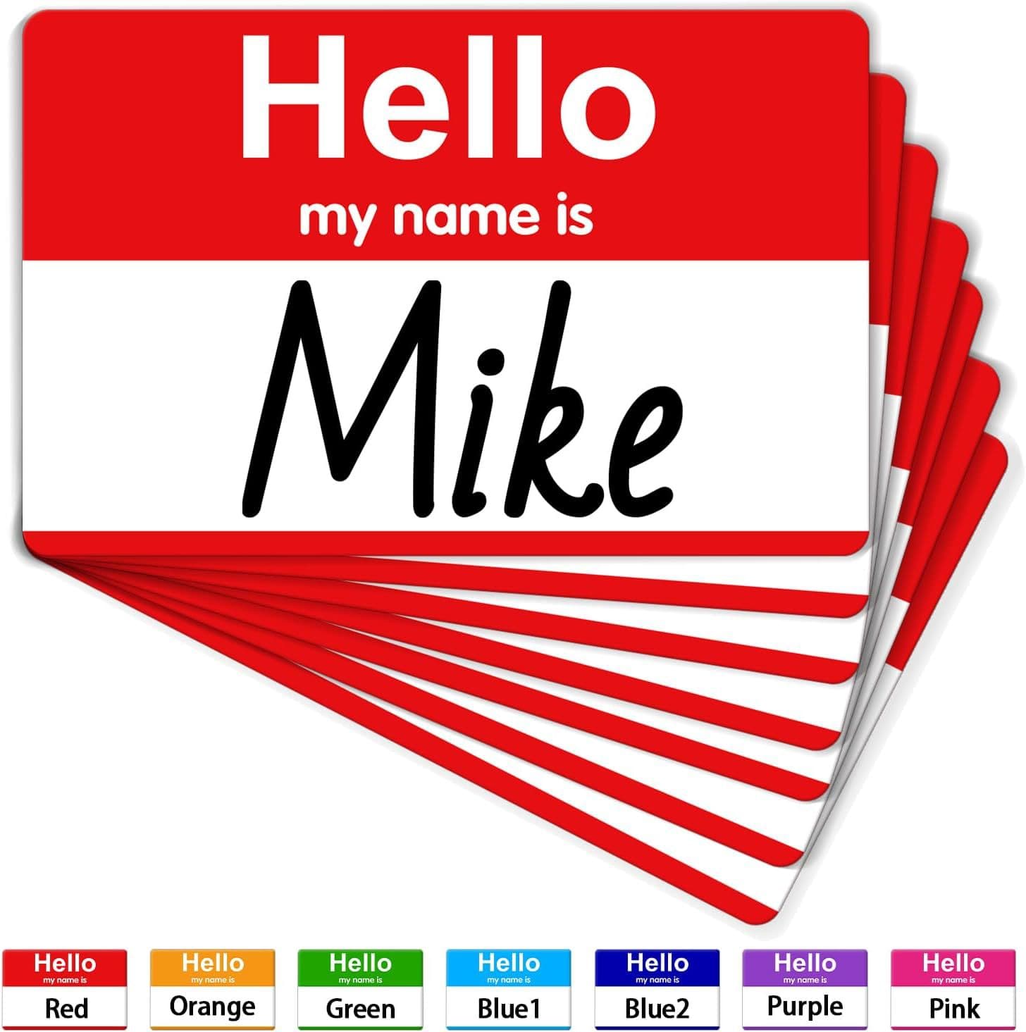 200 multi-color name tag stickers for cross-border use, suitable for office meetings, students, and DIY.