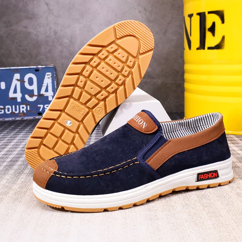 Old Beijing Men's Shoes Spring and Summer New Product Men's Casual Shoes Slip-On Breathable Canvas Shoes Middle-Aged and Elderly Comfortable Walking Shoes
