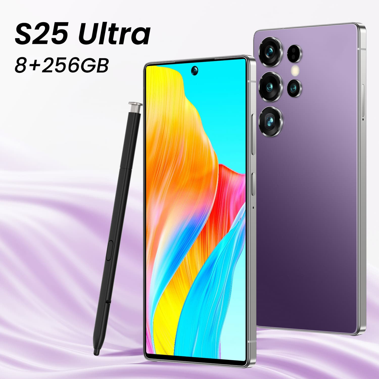 New cross-border S25 Ultra large-screen smartphone, global version, true 4G Android 14, foreign trade OTG factory phone