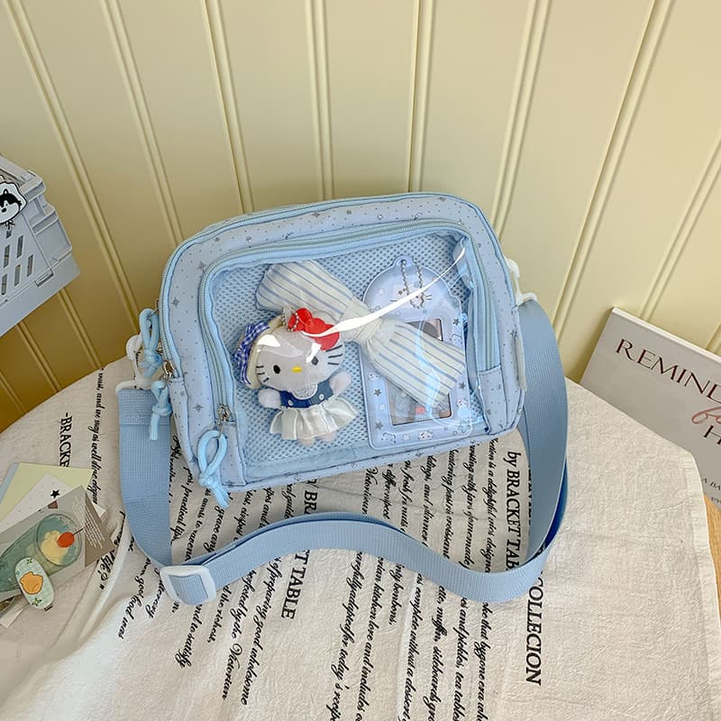 Cross-border New Small Capacity Ita Bag Ins Style Cute Badge Crossbody Bag Student Bag Small Bag Women Phone Bag