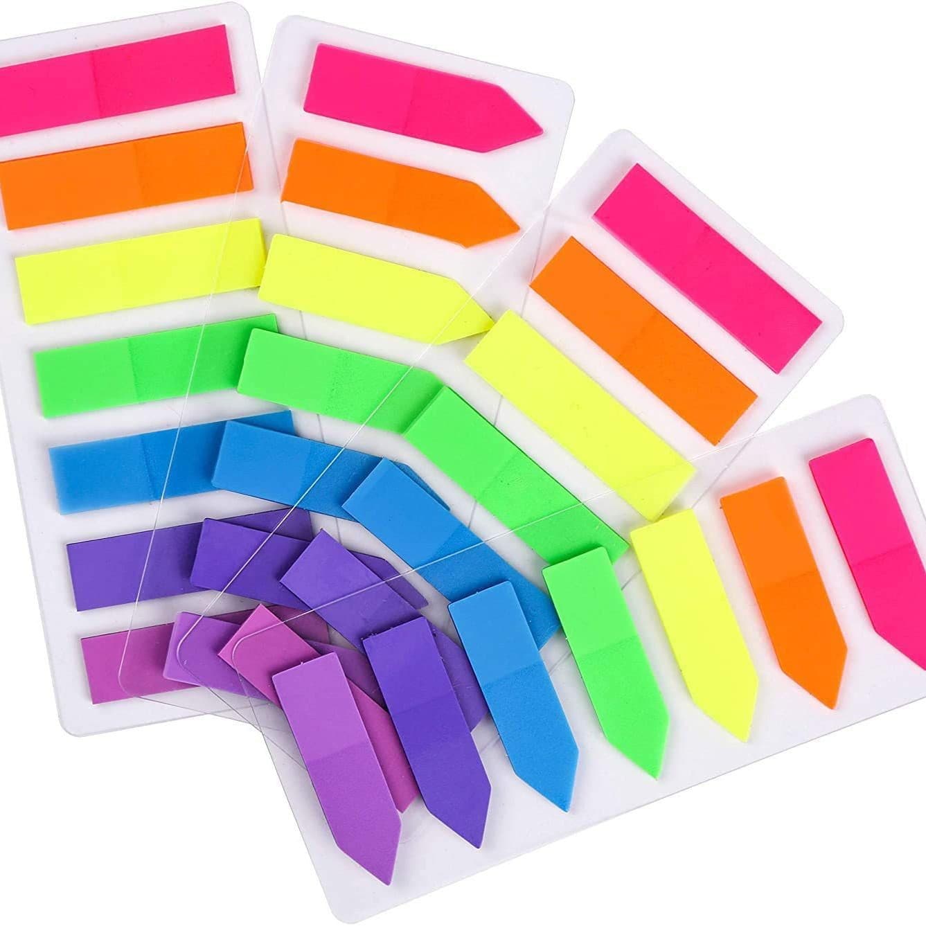 Factory Wholesale Creative Sticky Notes PET 7-Color Fluorescent Memo Stickers Sticky Notes for Students Office Supplies
