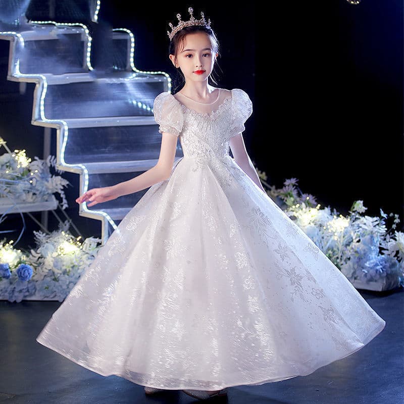 Children's Princess Dress, Girls' Birthday French Style New Dress, Flower Girl Wedding Host Performance Costume, Princess Style
