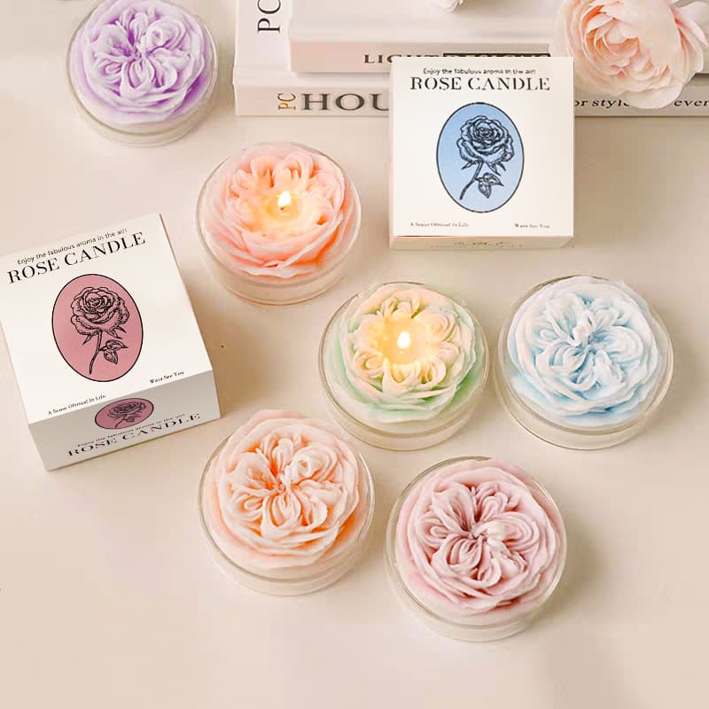 Modern rose-scented candles, perfect for Qixi Festival, Valentine's Day, birthday flowers, and other gifts. Wholesale from manufacturers.