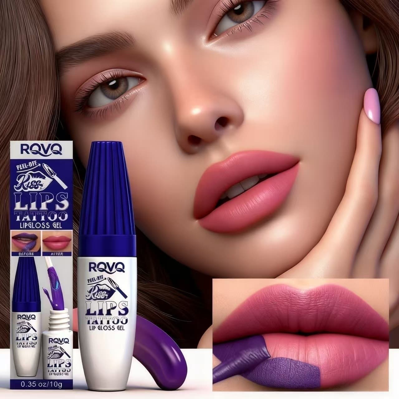 Lip Glaze, Peel-Off, Long-Lasting Color, Moisturizing