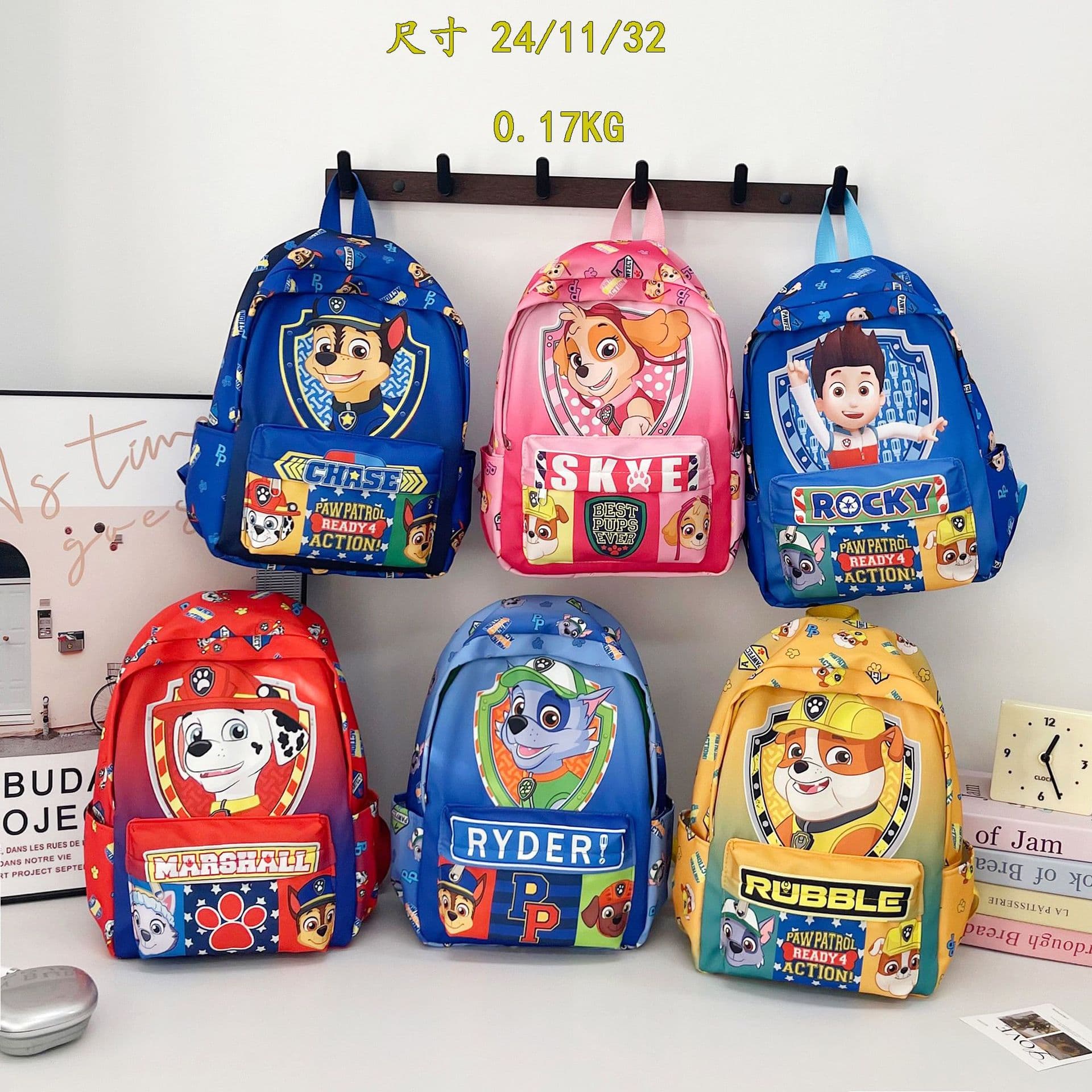 Foreign trade schoolbags for kindergarten children 3-4-6 years old backpack boys Paw Patrol cartoon bag men and women ultra-light backpack 5