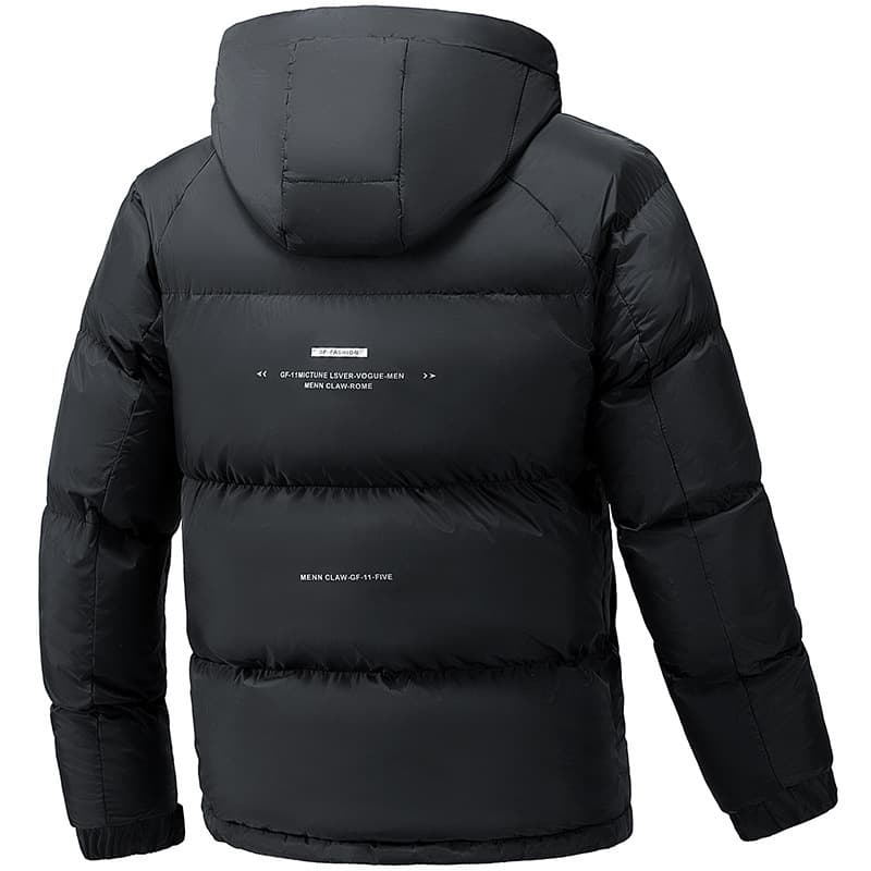 Men's down-filled cotton-padded jacket, winter 2025 new style, thickened, warm, loose, casual, hooded, windproof.