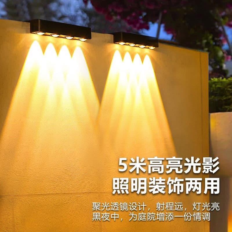 [New High Brightness] Solar Spotlight for Home Ambiance Wall Washing Light, Outdoor Fence Decoration for Garden and Courtyard
