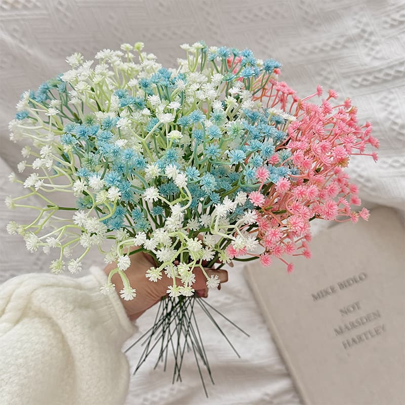Artificial Baby's Breath Plastic Flowers for Home Decoration, Wedding DIY Floral Arrangement Props