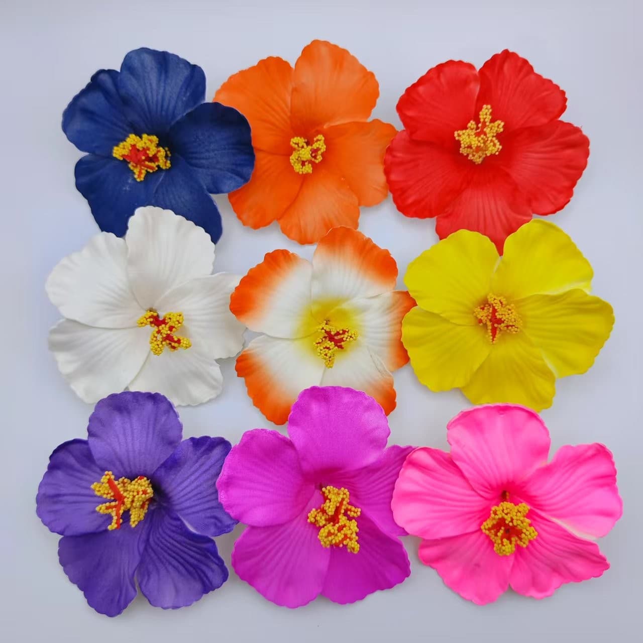 Artificial Hibiscus Hair Clip Colorful Flower Swim Beach Hair Accessory Wedding Decoration Plumeria