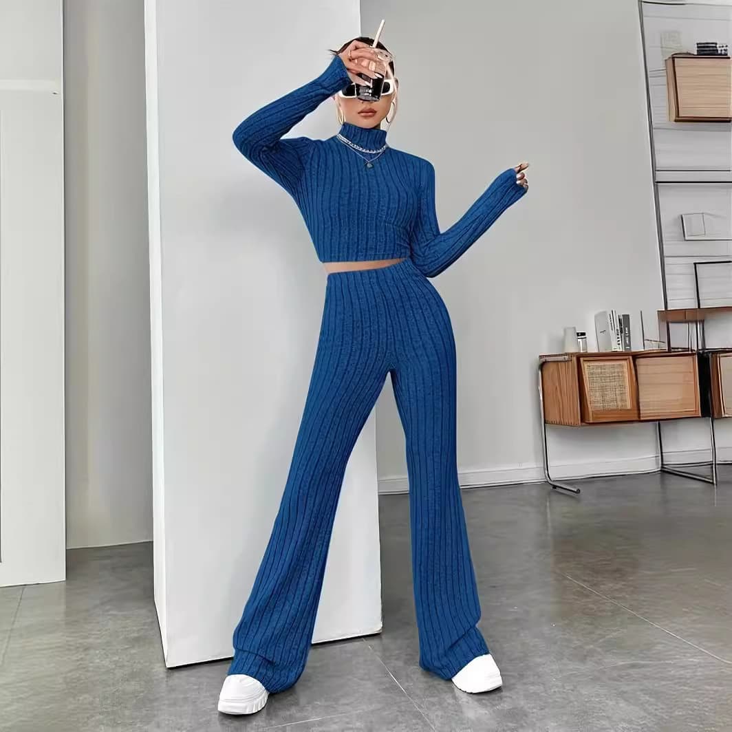 Cross-border Hot Selling in Europe and America Amazon 2026 Loungewear New Outwear Set Casual Two-Piece Women's High Waist