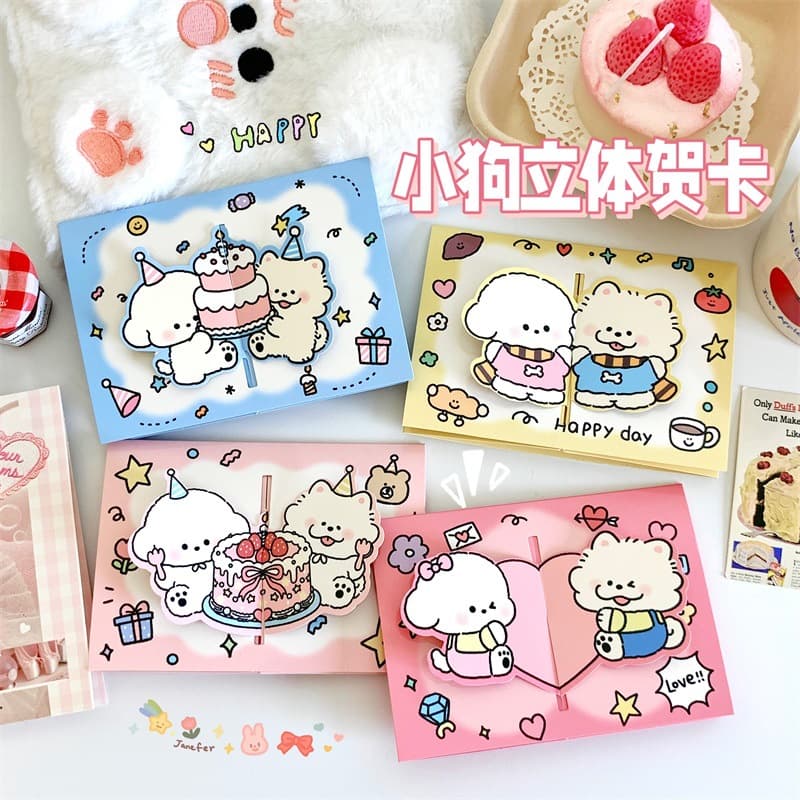 3D Birthday Card, High-Quality Cartoon 3D Foldable Greeting Card with Envelope, Perfect Gift for Best Friends or Couples