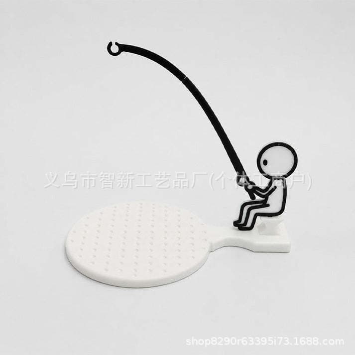 Cross-border hot product Funny fishing Tea Bag Funny tea bag fishing man coaster tea bag holder