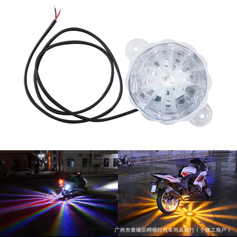 Motorcycle Color Light, Electric Vehicle Light, Car LED Decorative Light, Wide Voltage 12V-80V, Colorful Flashing Chassis Light Accessory