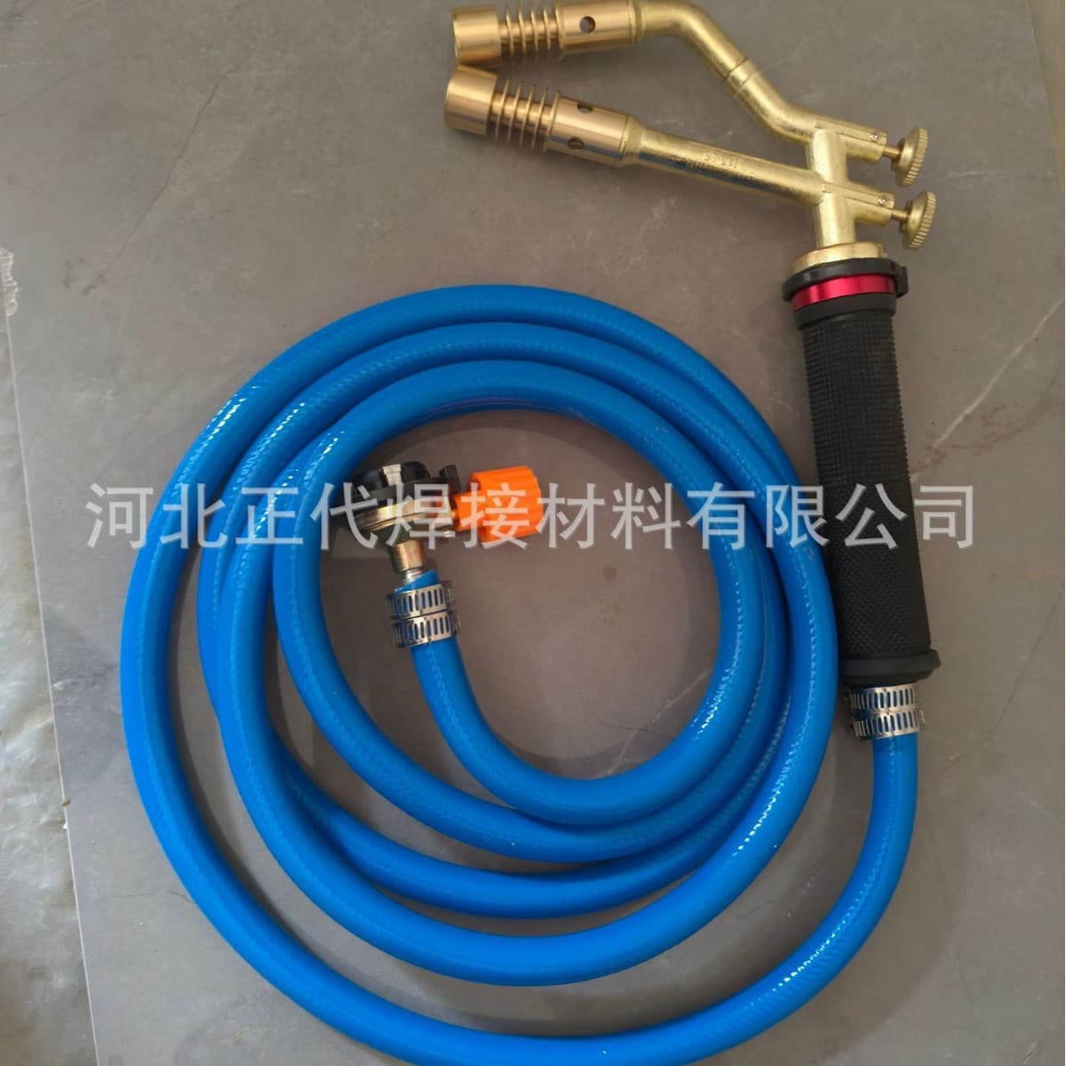 Liquefied Gas Welding Torch Dual-Head High-Temperature Gas Flame Gun for Refrigerator, Air Conditioner Copper, Aluminum, Iron, Stainless Steel Universal Welding