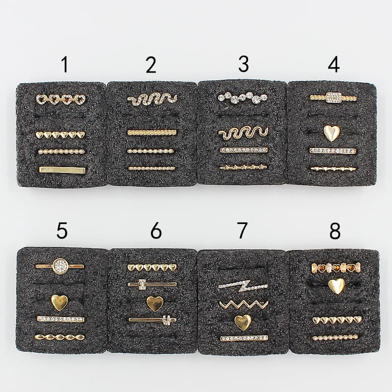 Decorative silicone strap with rings, studs, and buckles for Apple Watch