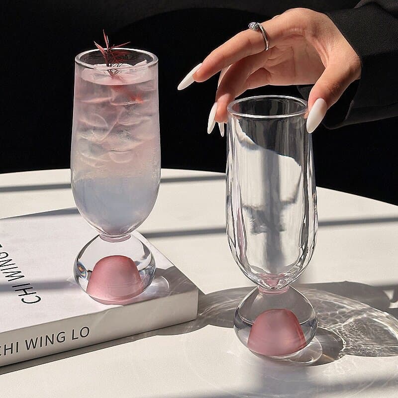 Ins Style Bubble Cup Thick Bottom Round Cup High Appearance Creative Glass Cup Coffee Cup Beer Cup Juice Cup