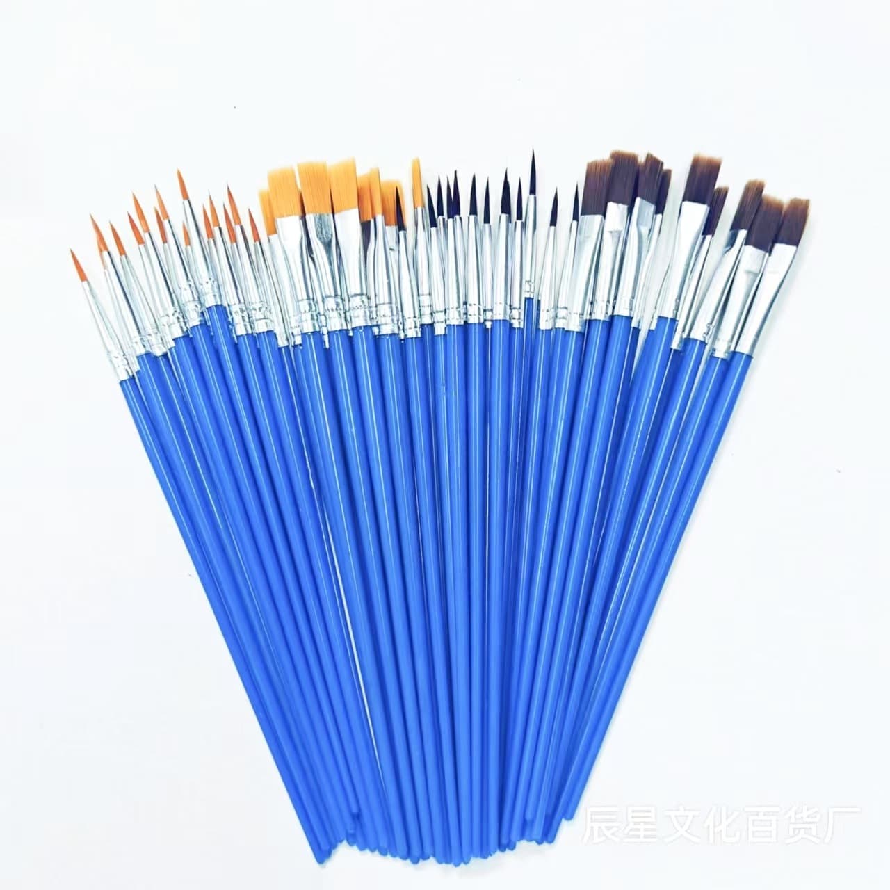 Nylon bristle flat-tipped paintbrushes, watercolor, acrylic, oil painting liner brushes, paint-by-number brushes, children's painting plaster dolls.