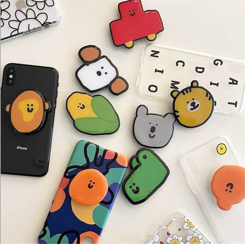 26 Styles Ins Korean Gracontimide Same Model Phone Stand, Cartoon Air Cushion with Logo Printing, Instagram Style