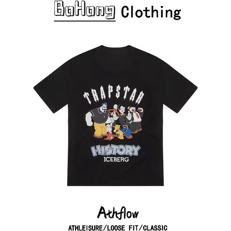 Foreign trade European code tarTE wholesale trendy brand short-sleeved cotton Tps T-shirt printed t-shirt a loose CORtr