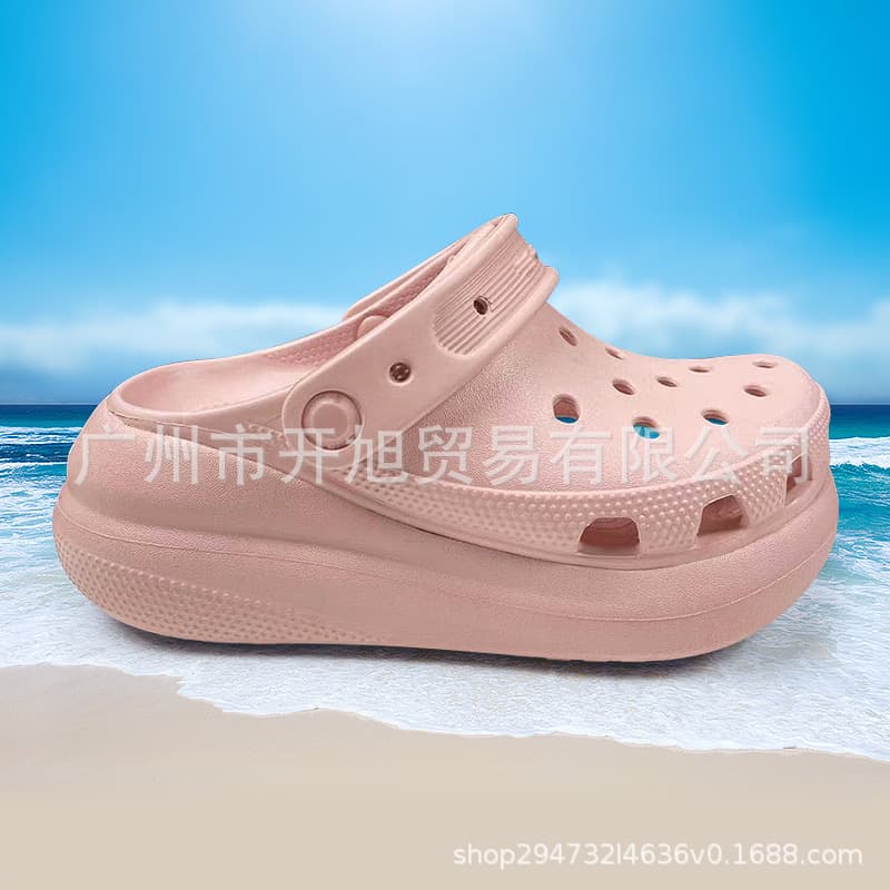 Cross Brand Puffy Hole Sandals for Women Summer Thick Sole Outdoor Clogs Slippers Wholesale 207521