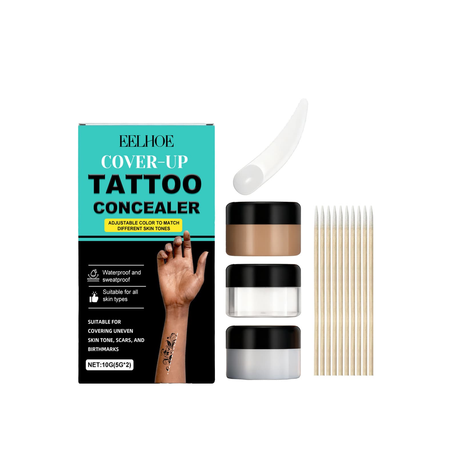 Tattoo Cover Up Makeup Waterproof Tattoo Concealer Kit Body Tattoo Cosmetics